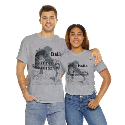 Italia Colosseum T-Shirt, Italian Architecture Tee Atlas Wanderlust
