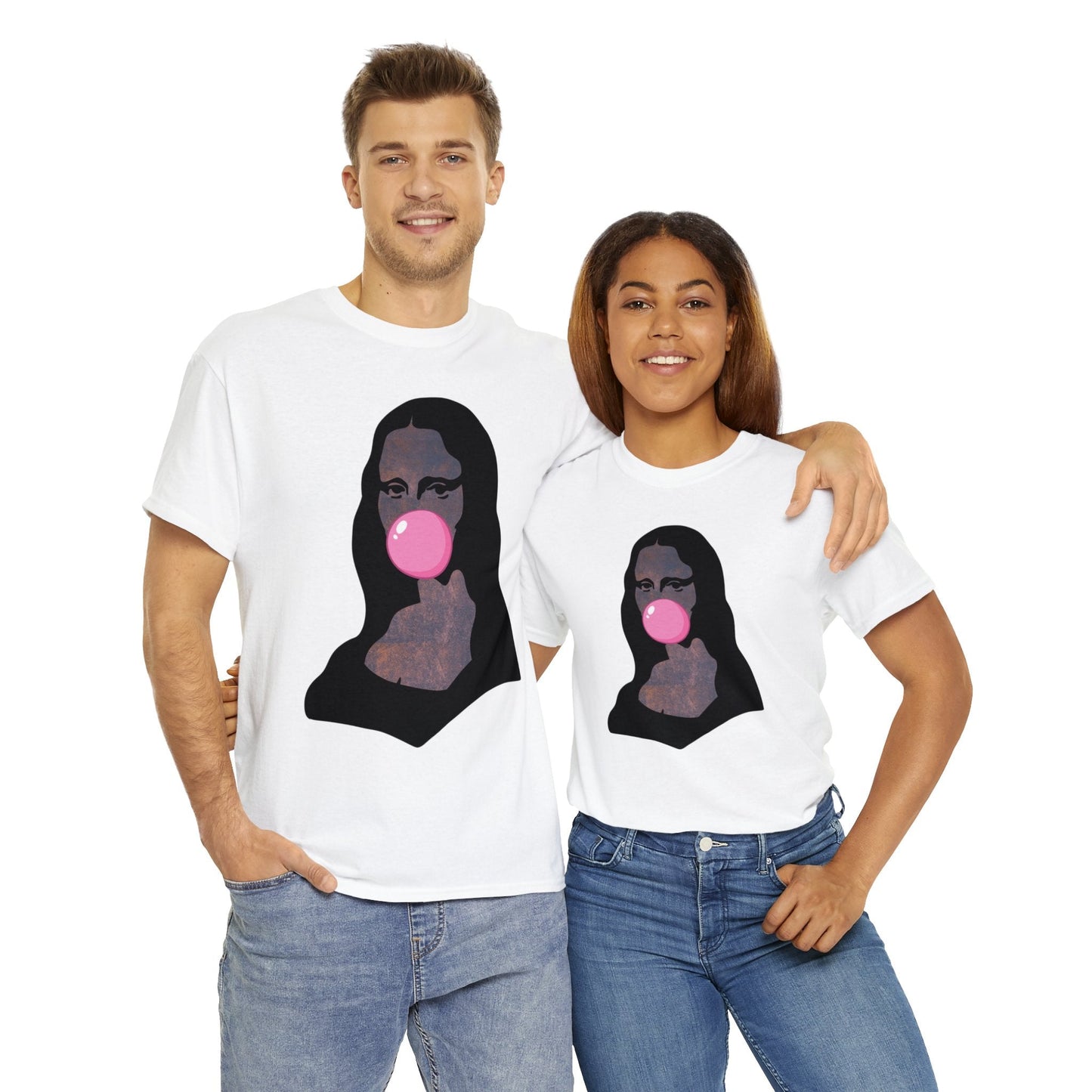 Mona Lisa Bubblegum T-Shirt Italy Humor Tee Atlas Wanderlust