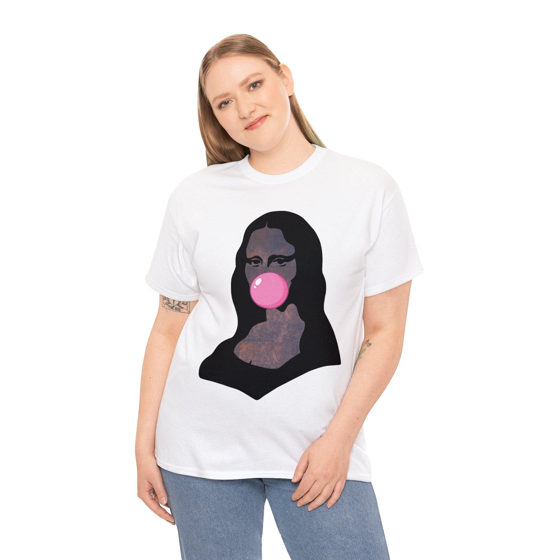 Mona Lisa Bubblegum T-Shirt Italy Humor Tee Atlas Wanderlust