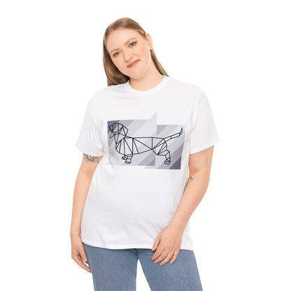 Dachshund T-Shirt, Origami Wiener Dog Tee Atlas Wanderlust