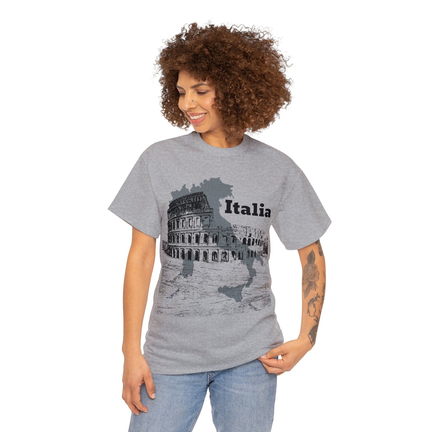 Italia Colosseum T-Shirt, Italian Architecture Tee Atlas Wanderlust