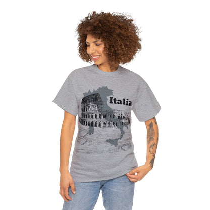 Italia Colosseum T-Shirt, Italian Architecture Tee Atlas Wanderlust