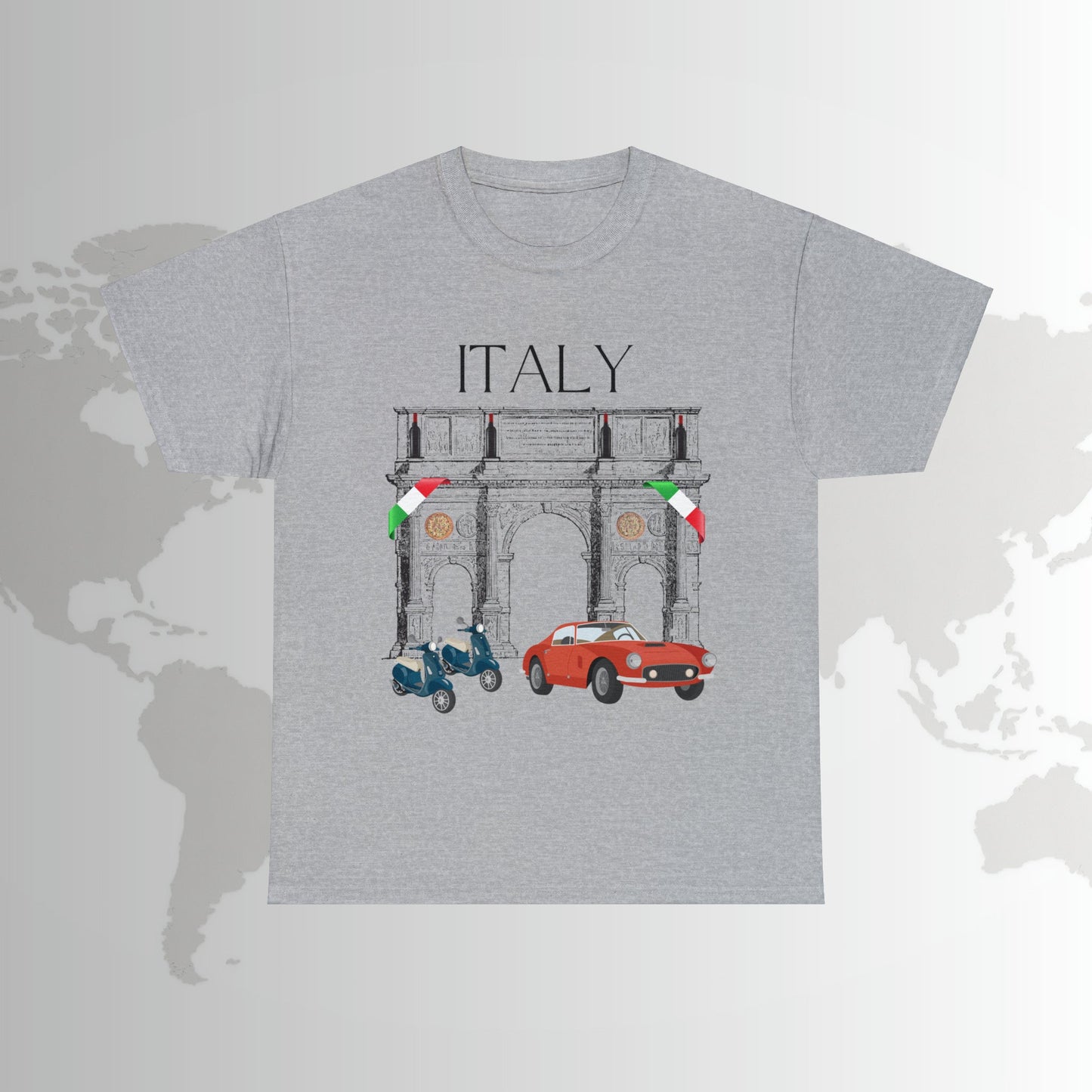 Italy T-Shirt Italian Culture Tee Italia Unisex Classic Fit Atlas Wanderlust