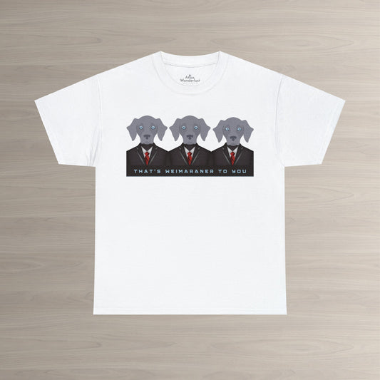 Weimaraner T-Shirt, Well-Suited Weim Tee Atlas Wanderlust