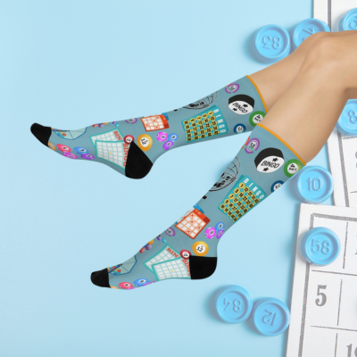 Bingo Socks Game Fun Unisex Adult Stretchy Mid Calf Original Atlas Wanderlust
