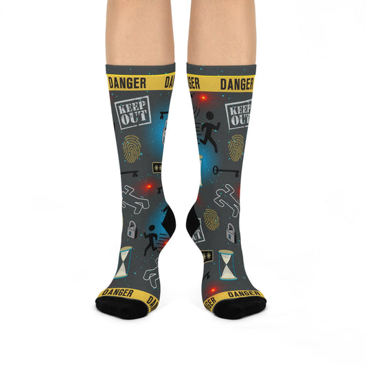 Escape Room Socks Unisex Stretchy Atlas Wanderlust