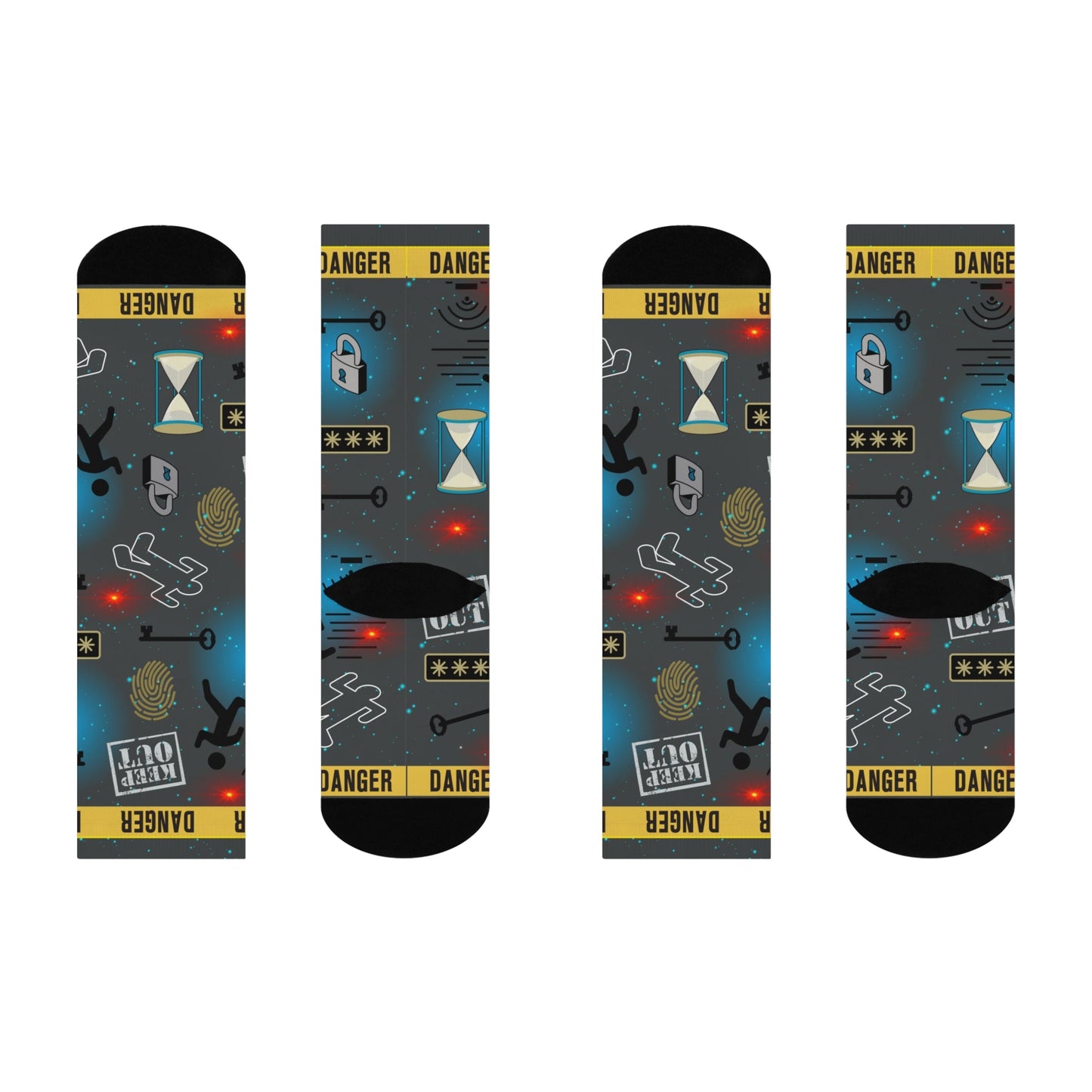 Escape Room Socks Unisex Stretchy Atlas Wanderlust