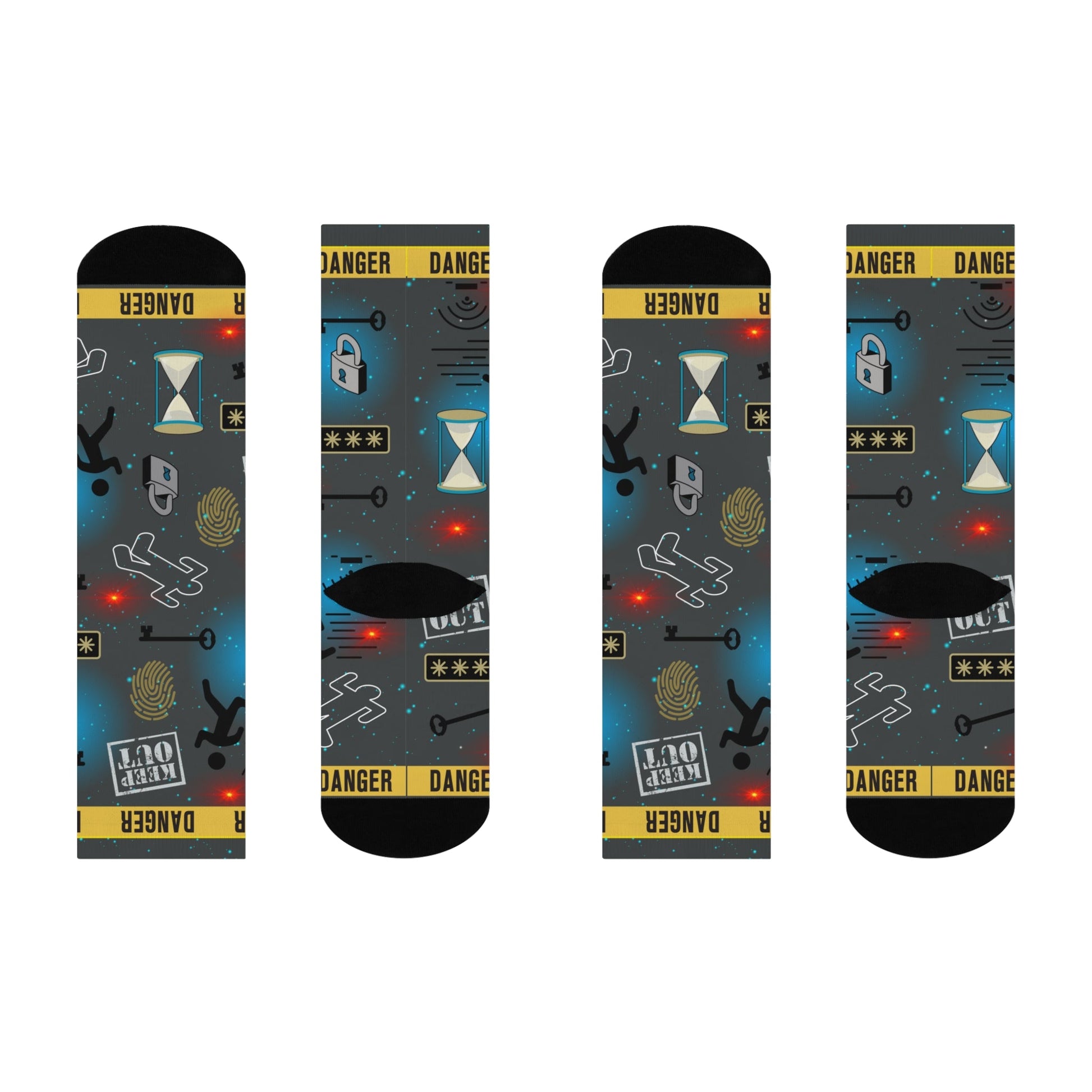 Escape Room Socks Unisex Stretchy Atlas Wanderlust