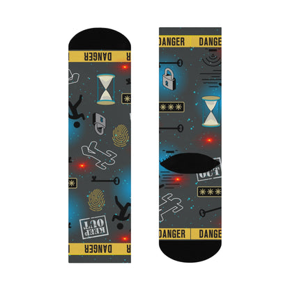 Escape Room Socks Unisex Stretchy Atlas Wanderlust