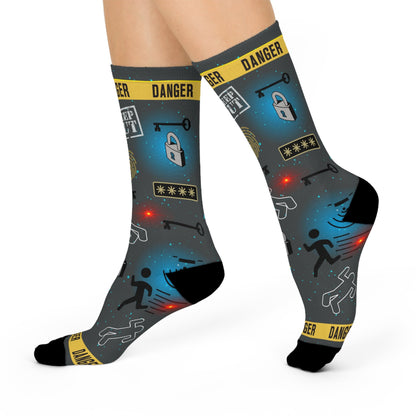 Escape Room Socks Unisex Stretchy Atlas Wanderlust