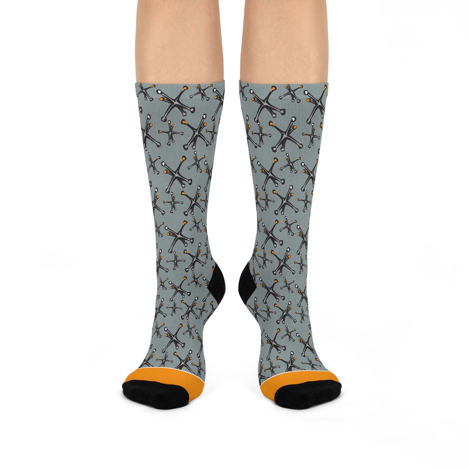 Jacks Socks Let’s Play! Unisex Adult Stretchy Mid Calf Original Atlas Wanderlust