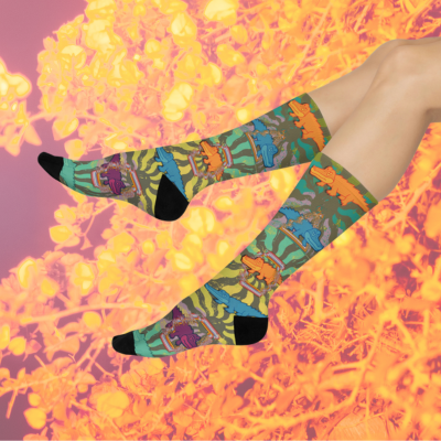 King Gizzard & the Lizard Wizard Psychedelic Socks 2 Unisex Adult Stretchy Mid Calf Original Atlas Wanderlust