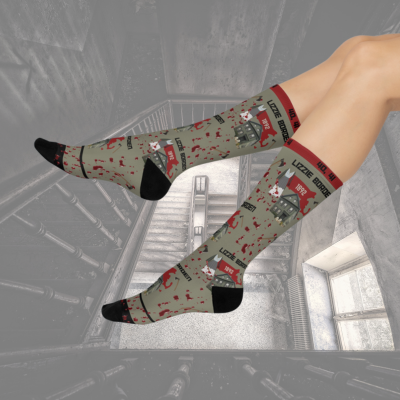 Lizzie Borden Socks Axes Unisex Adult Stretchy Mid Calf Original Atlas Wanderlust