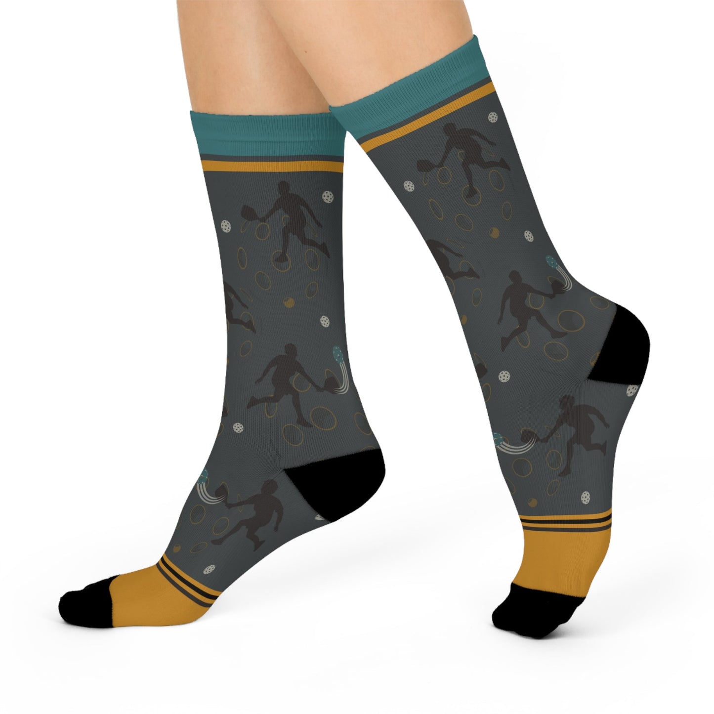 Pickleball Socks Game Unisex Adult Stretchy Mid Calf Original Atlas Wanderlust