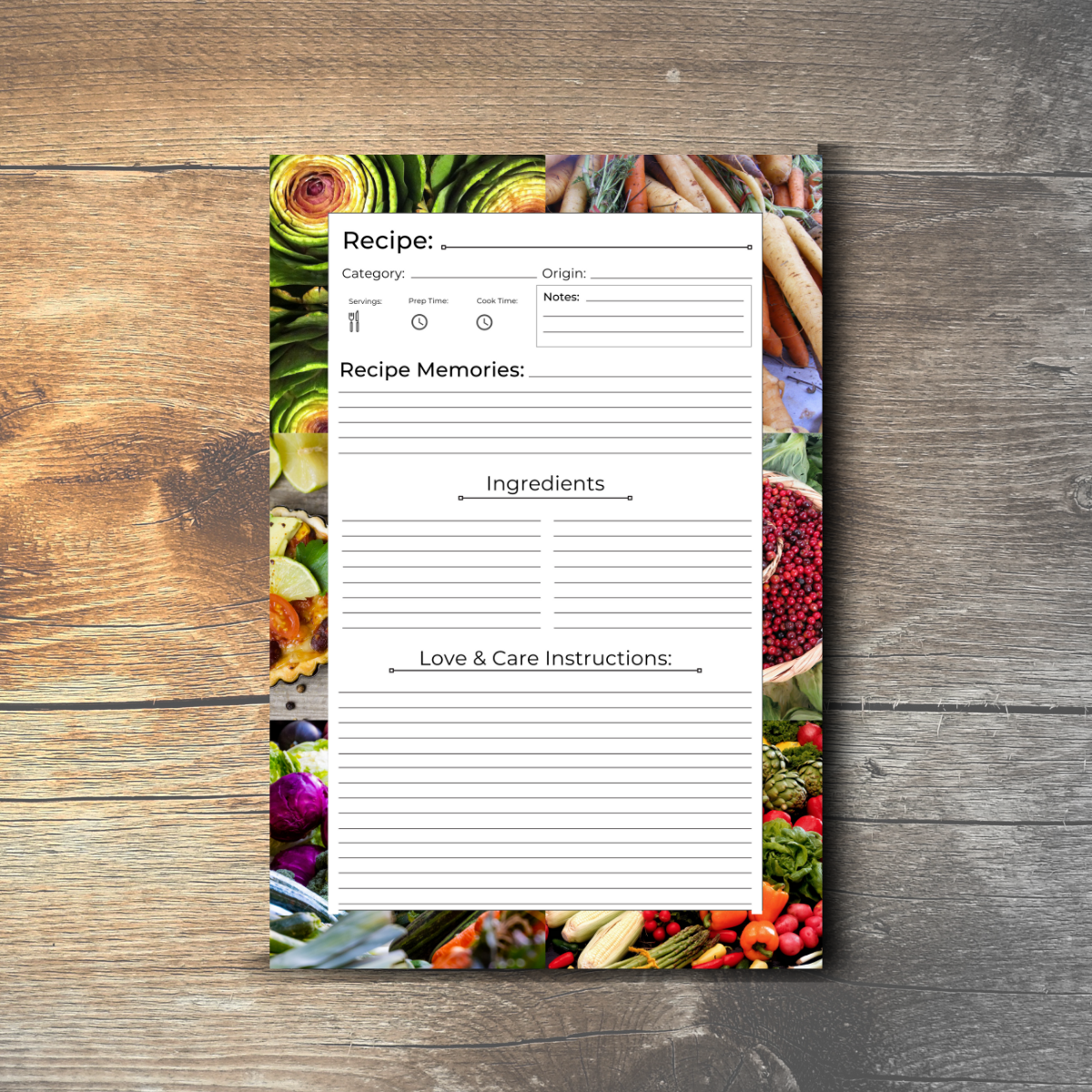 Recipe Journal Atlas Wanderlust
