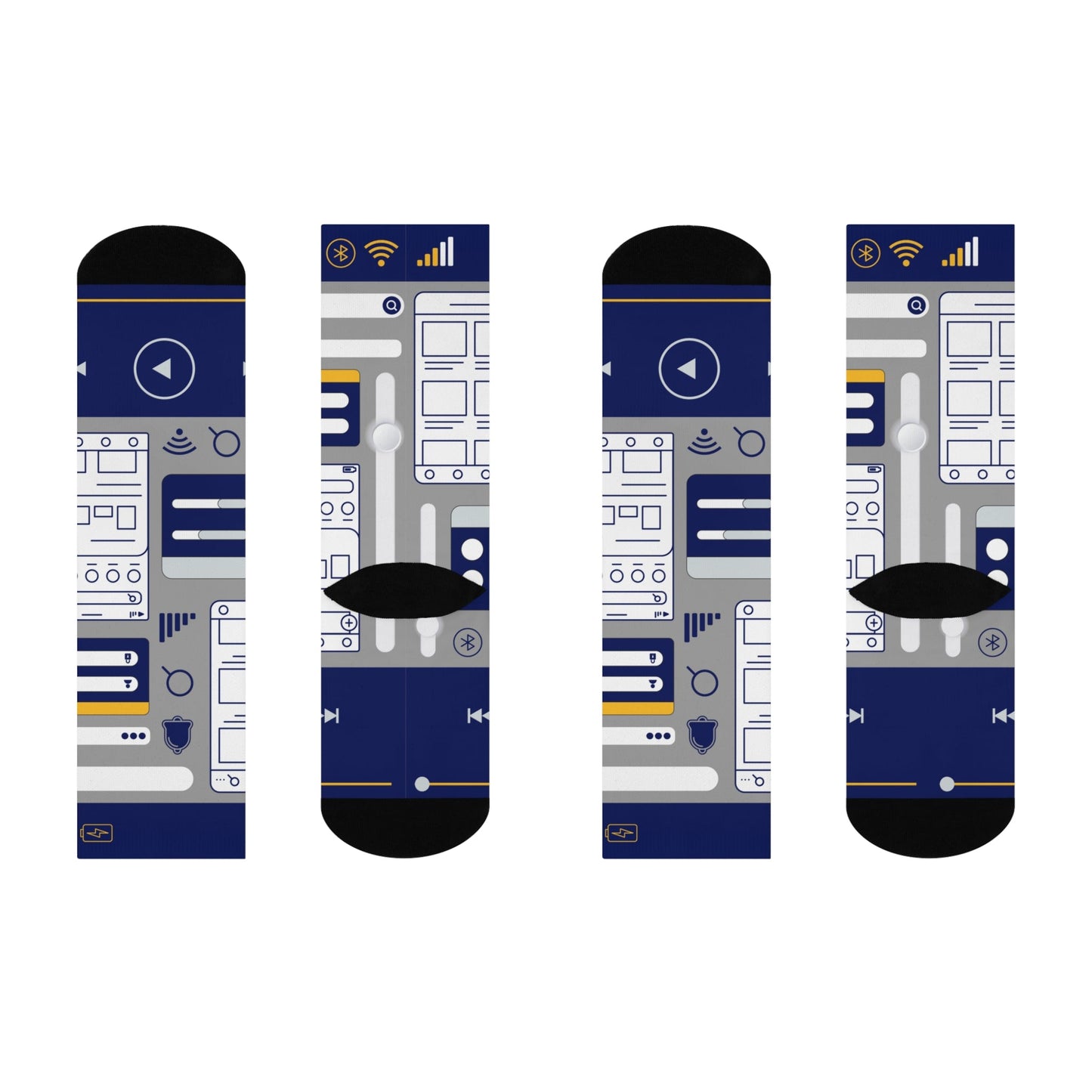 User Experience (UX) Socks Prototype Unisex Adult Stretchy Mid Calf Original Atlas Wanderlust