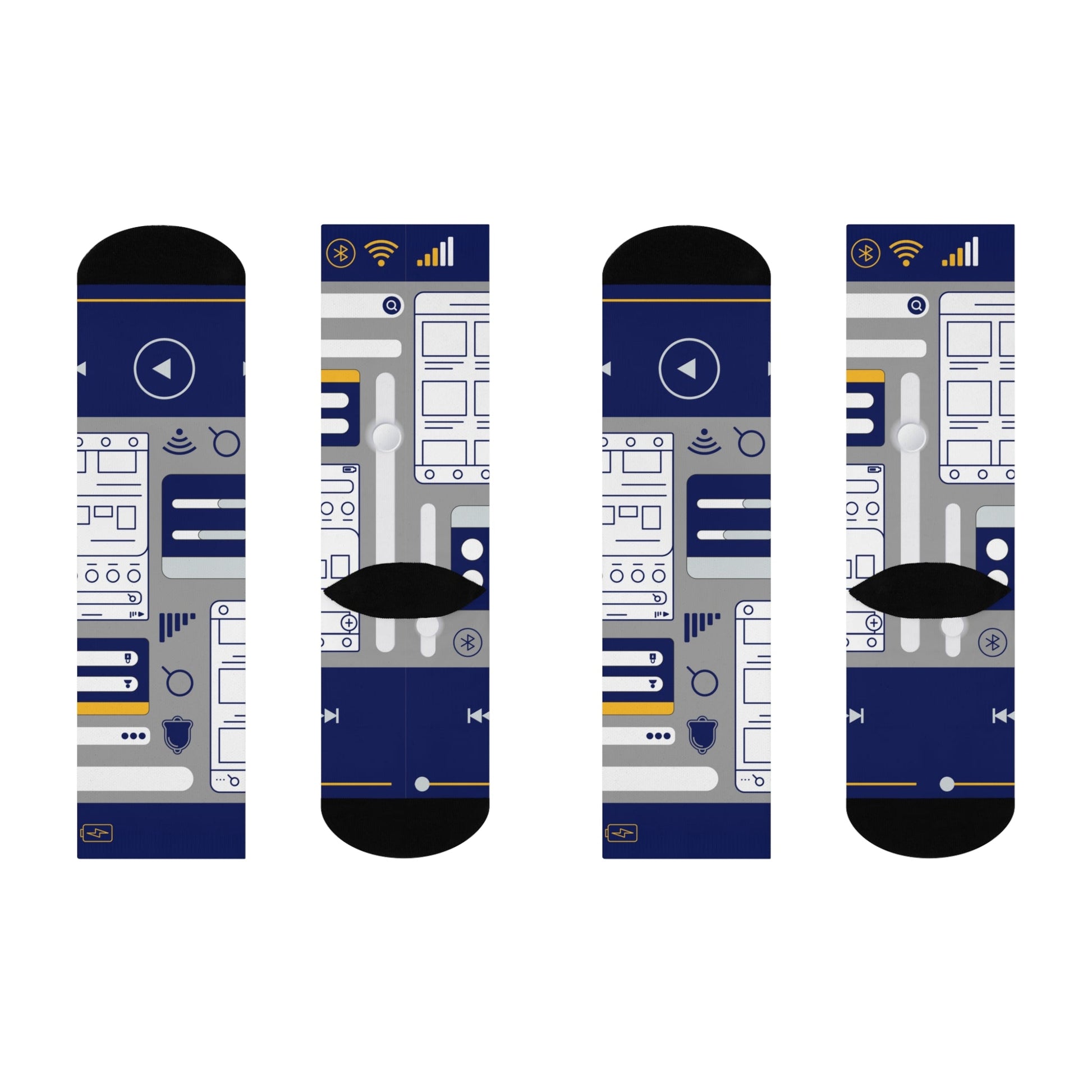 User Experience (UX) Socks Prototype Unisex Adult Stretchy Mid Calf Original Atlas Wanderlust