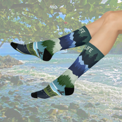 Outdoor Life Socks Lakeside Van Unisex Adult Stretchy Mid Calf Original Atlas Wanderlust