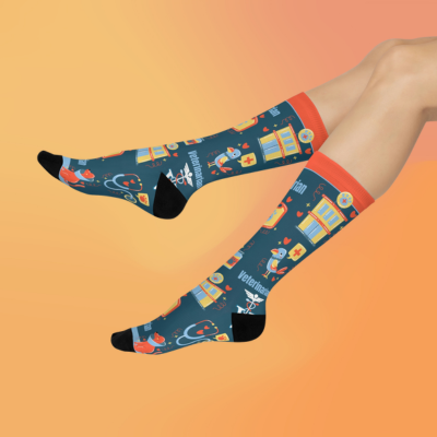 Veterinarian Socks Unisex Adult Stretchy Mid Calf Original Atlas Wanderlust