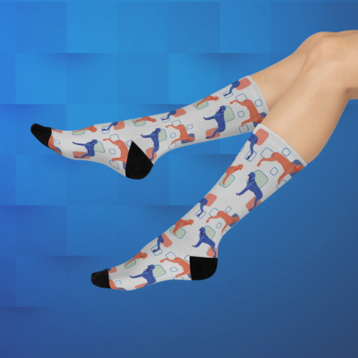 Weimaraner Socks Weim Unisex Adult Stretchy Mid Calf Original Atlas Wanderlust