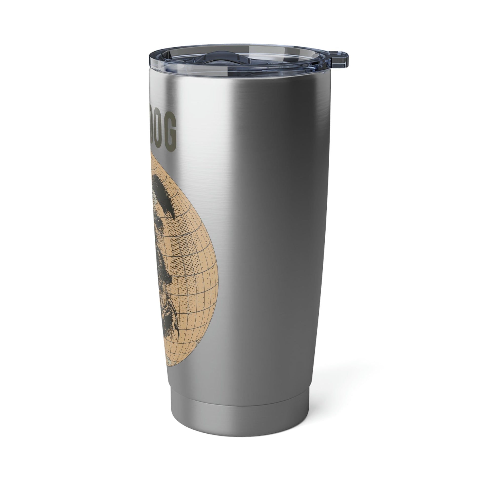 French Bulldog Tumbler, Old-World Map, 20 oz Stainless Steel Atlas Wanderlust