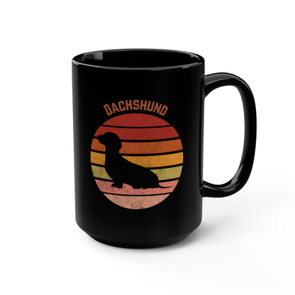 Dachshund Mug, Retro Atlas Wanderlust
