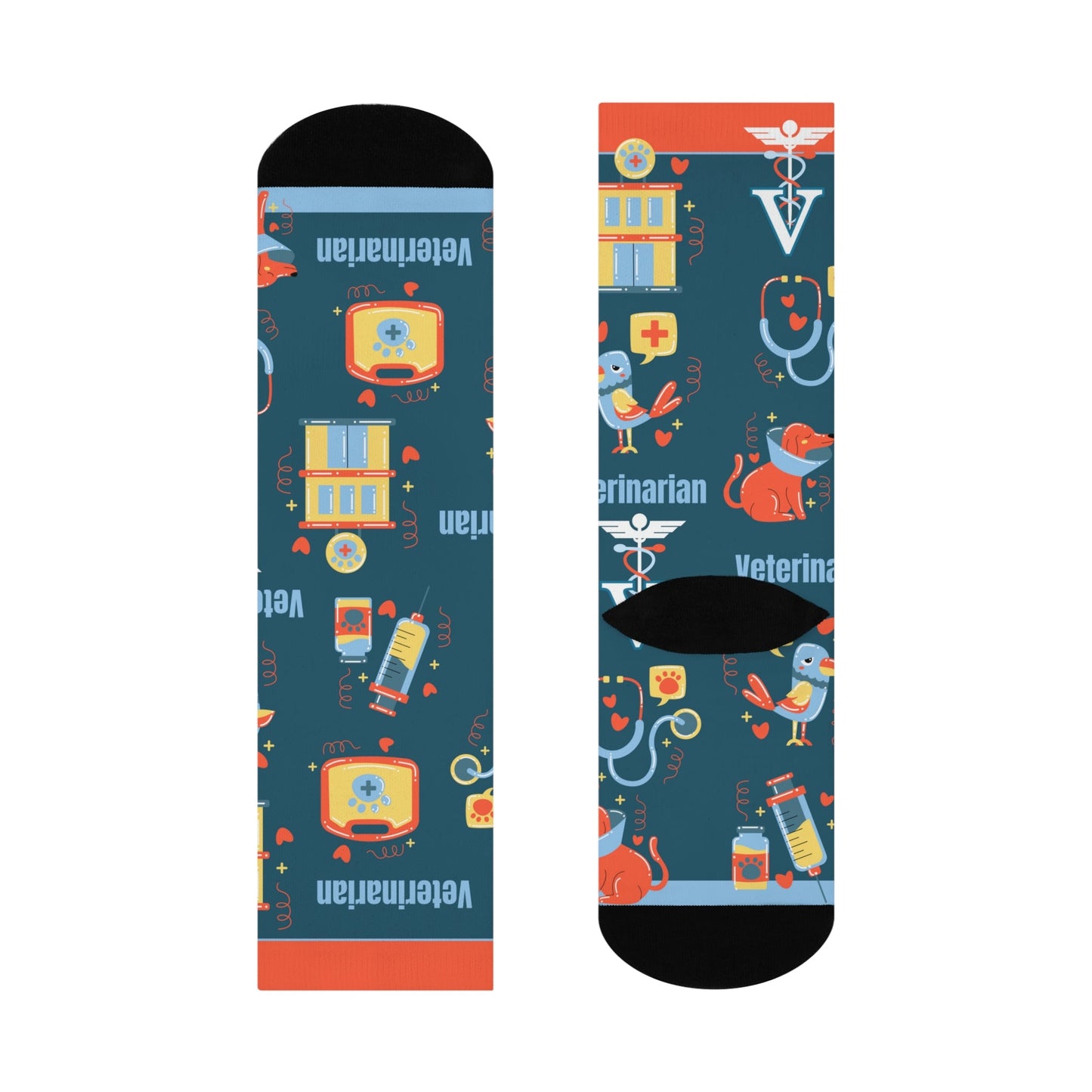 Veterinarian Socks Unisex Adult Stretchy Mid Calf Original Atlas Wanderlust