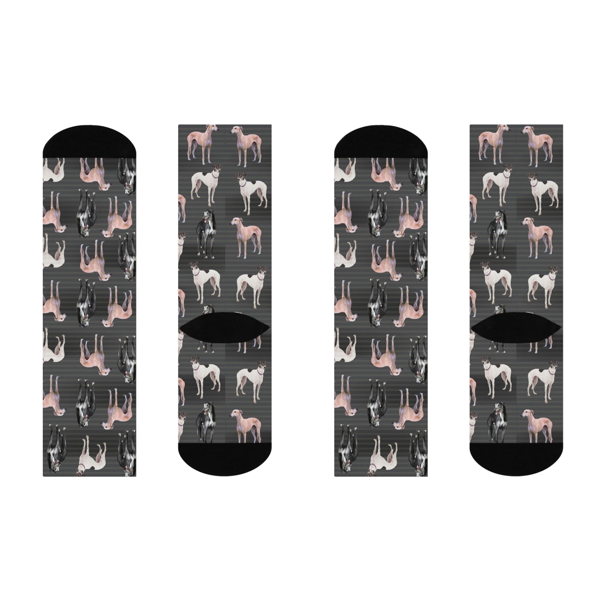 Greyhound Socks Photoshoot Unisex Adult Stretchy Mid Calf Original Atlas Wanderlust