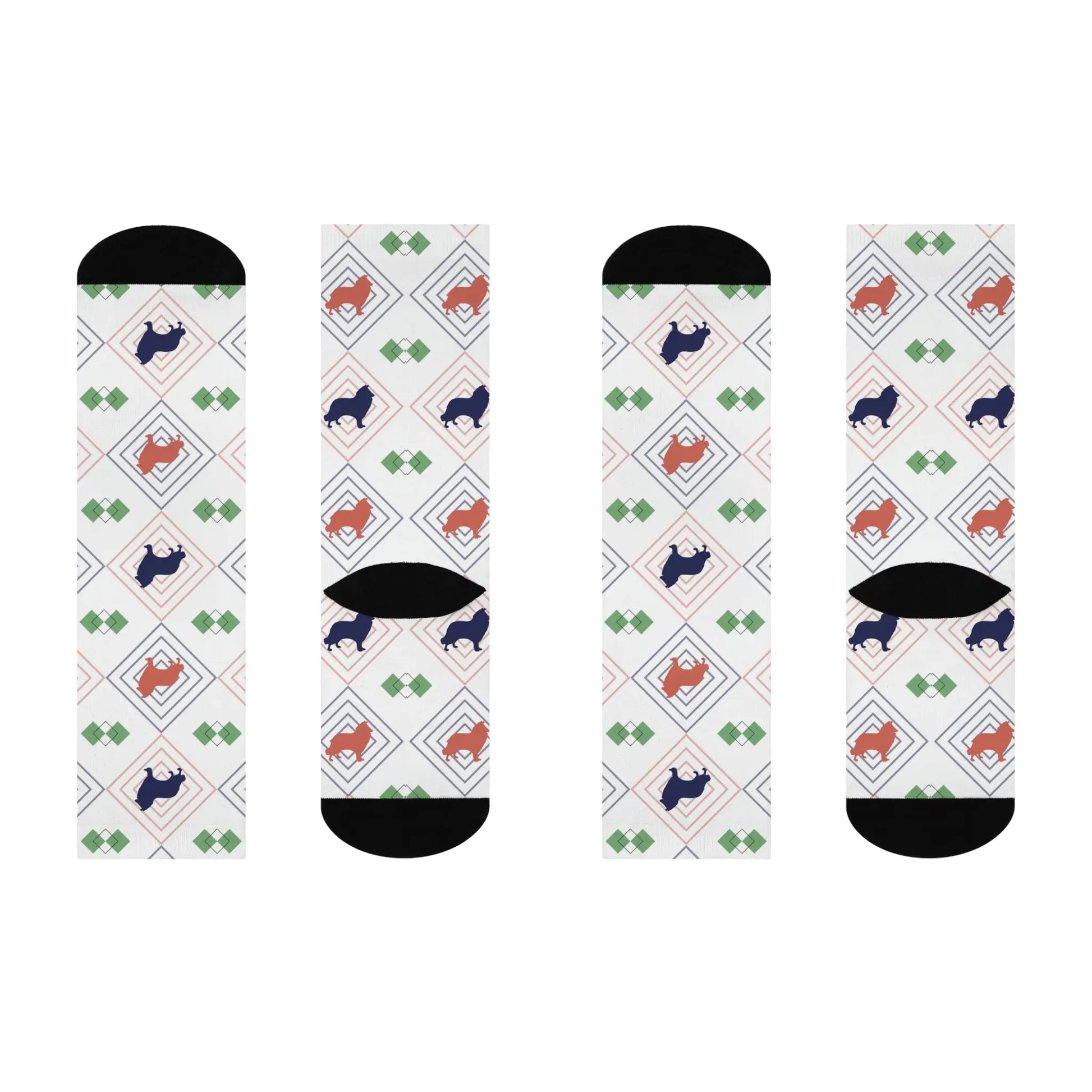 Border Collie Socks Unisex Adult Stretchy Mid Calf Original Atlas Wanderlust