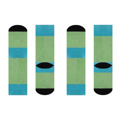 Ceramic Tile Socks Unisex Adult Stretchy Mid Calf Original Atlas Wanderlust