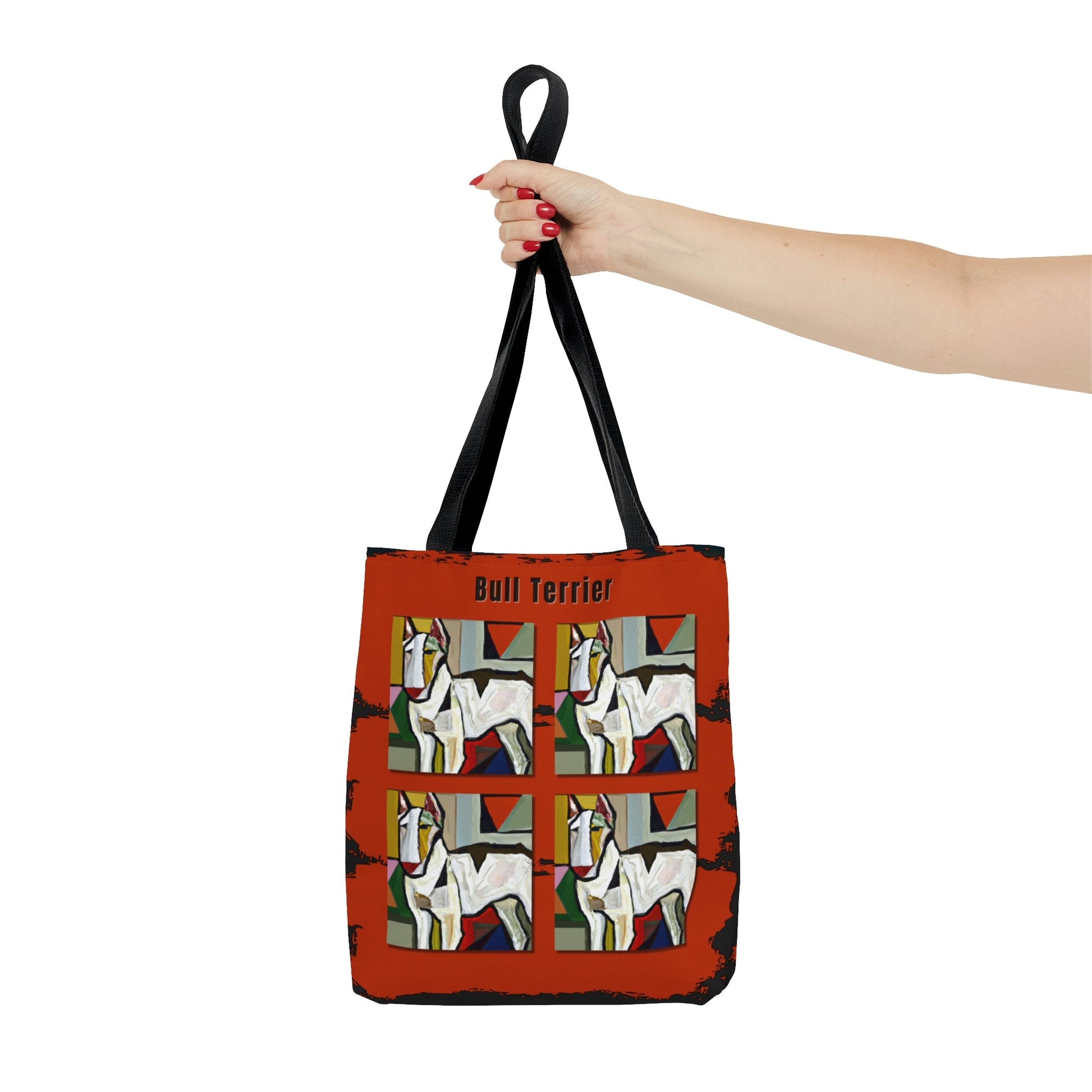 Bull Terrier Tote Bag, Picasso Style Atlas Wanderlust