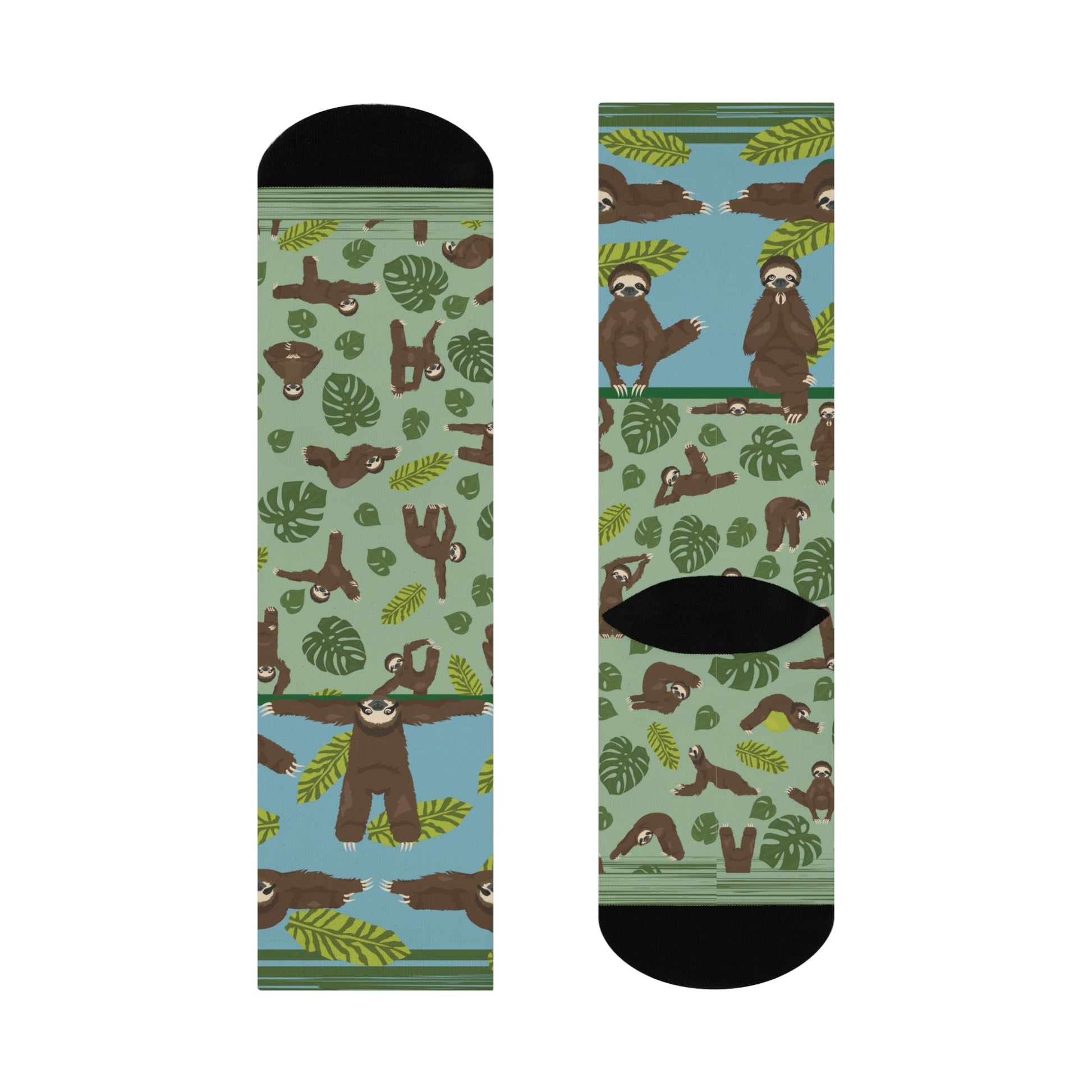 Sloth Lovers= Slovers Socks! Unisex Adult Stretchy Mid Calf Original Atlas Wanderlust