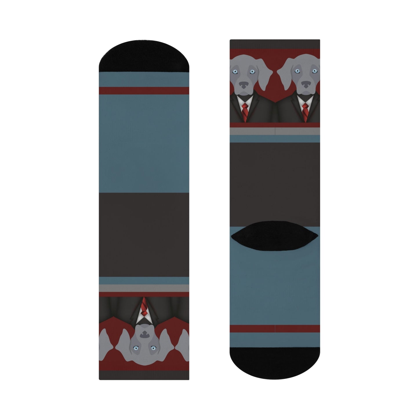 Weimaraner Socks Well-Suited Unisex Adult Stretchy Mid Calf Original Atlas Wanderlust