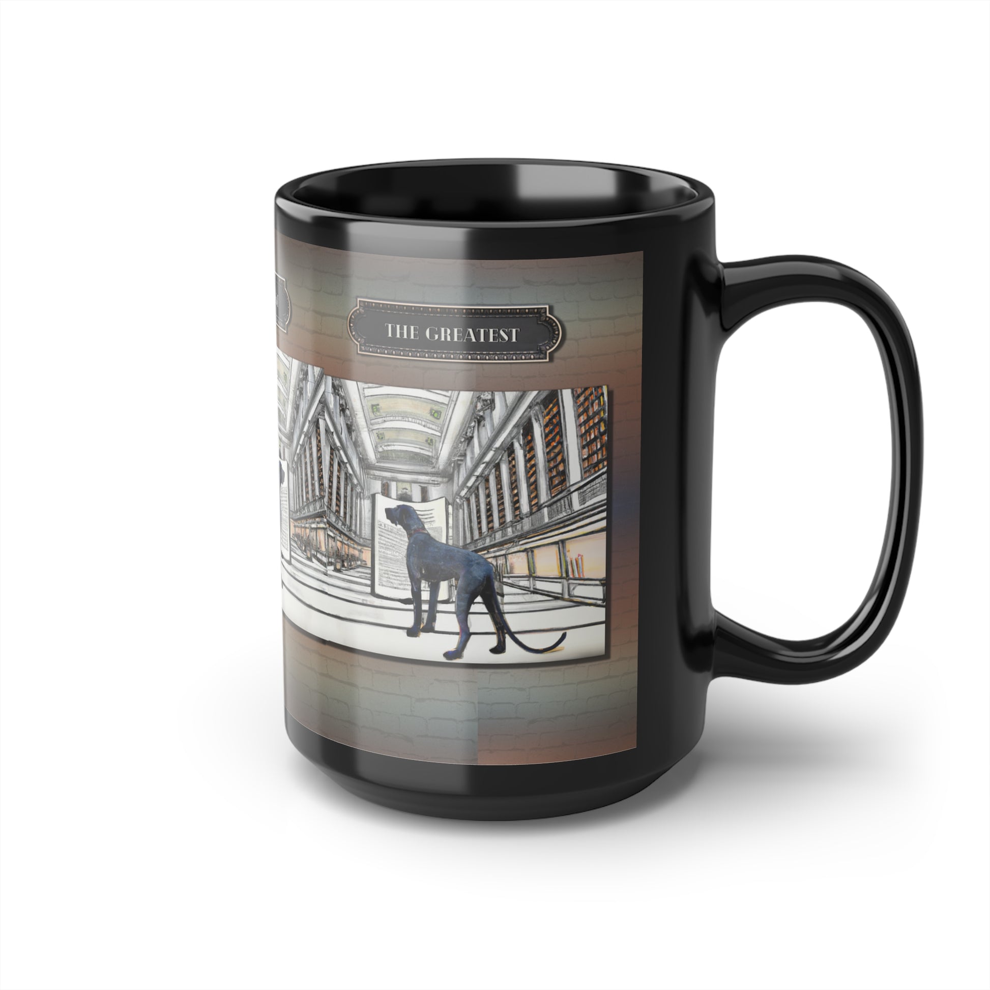 Great Dane, coffee mug, The Greatest Dog mug, large 15 oz ceramic, Modern, Original - The Dapper Dogg