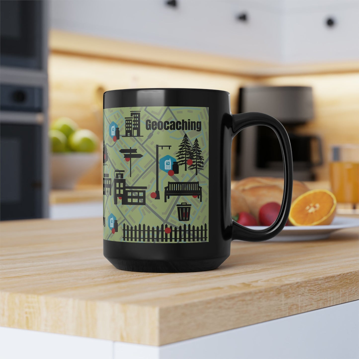 Geocaching Mug Atlas Wanderlust