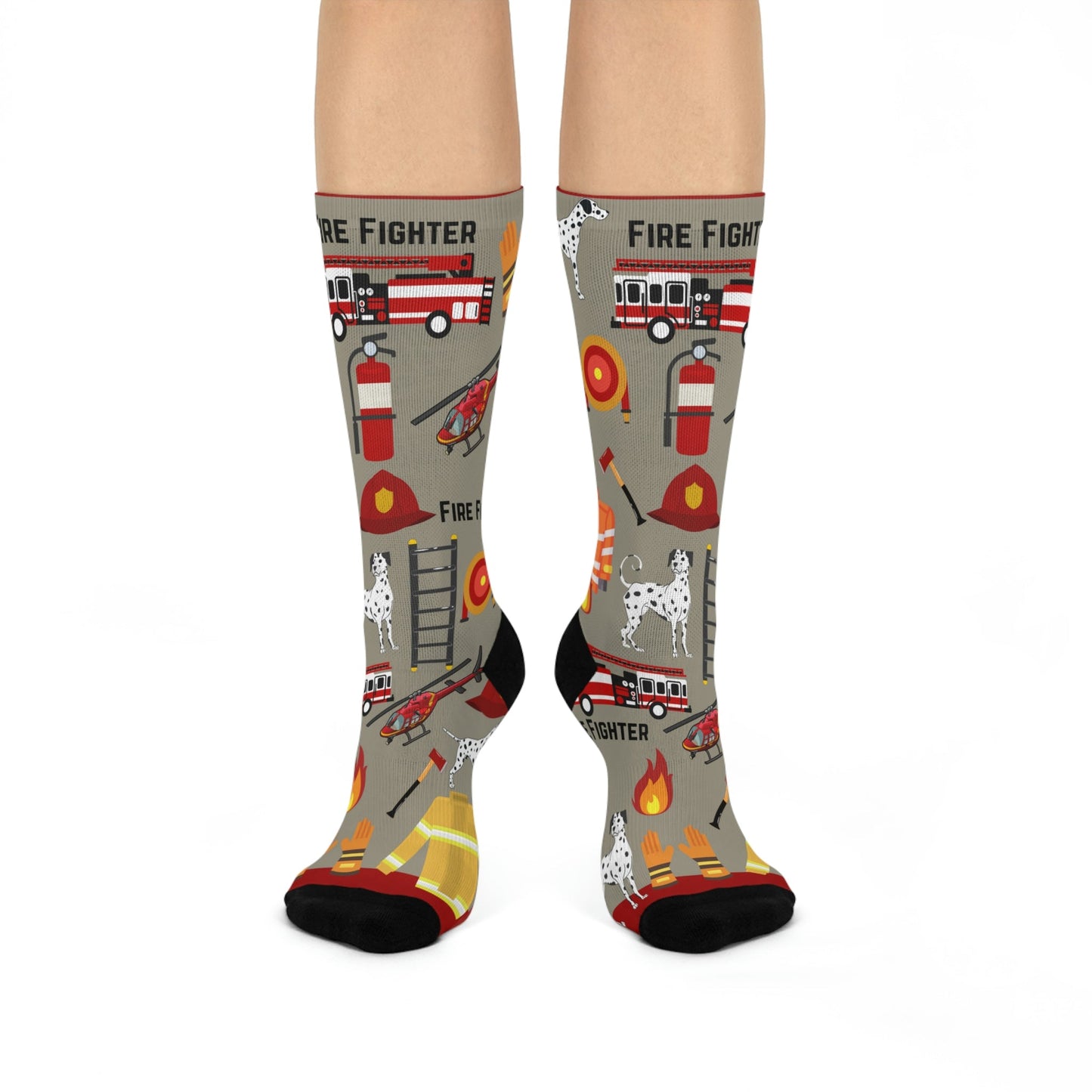 Firefighter Socks Unisex Adult Stretchy Mid Calf Original Atlas Wanderlust