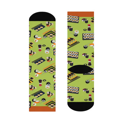 Sushi Socks Roe Unisex Adult Stretchy Mid Calf Original Atlas Wanderlust