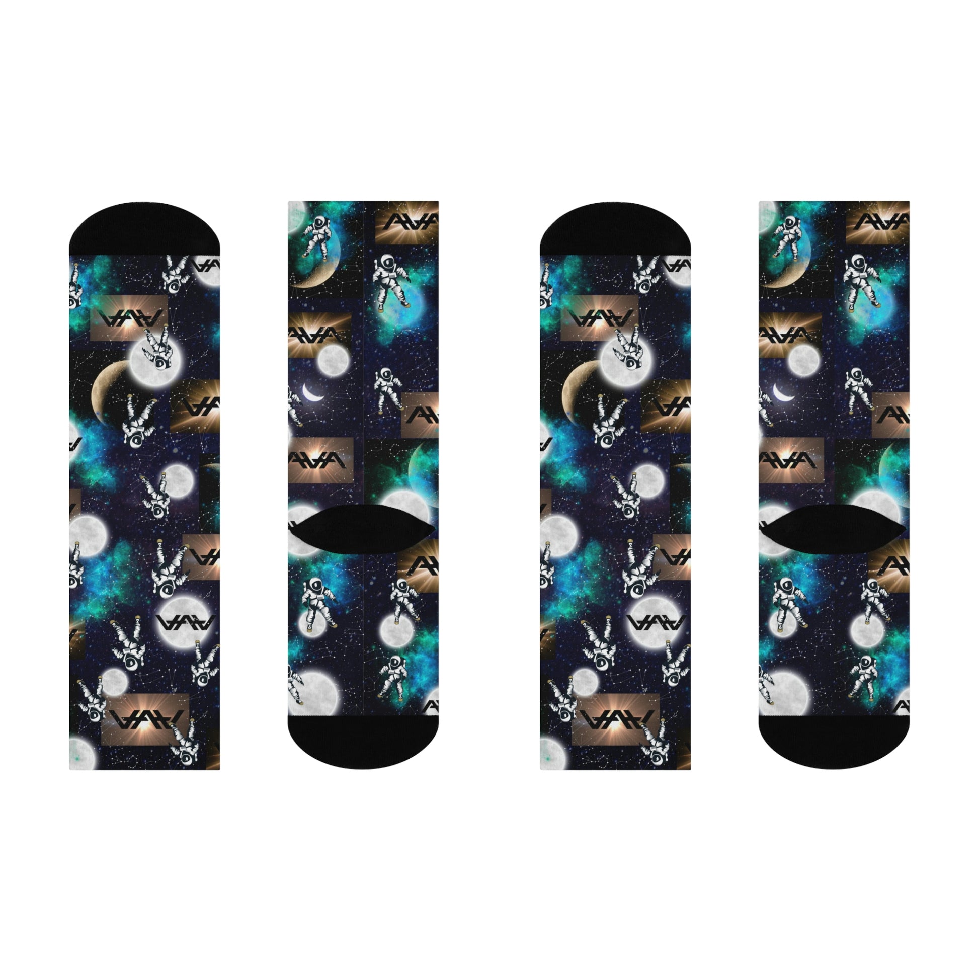 Space Design Crew Socks