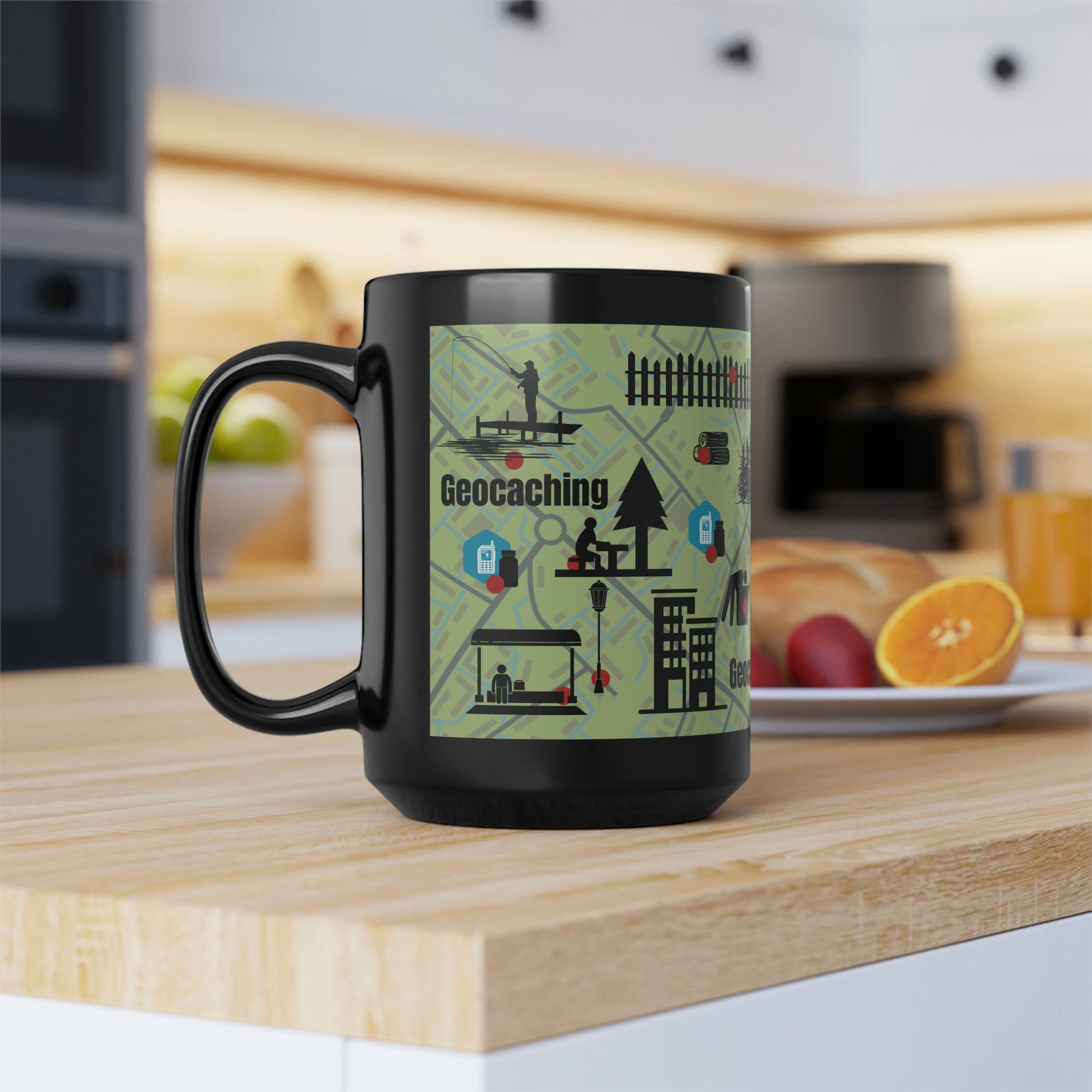 Geocaching Mug Atlas Wanderlust