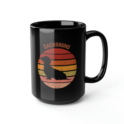 Dachshund Mug, Retro Atlas Wanderlust