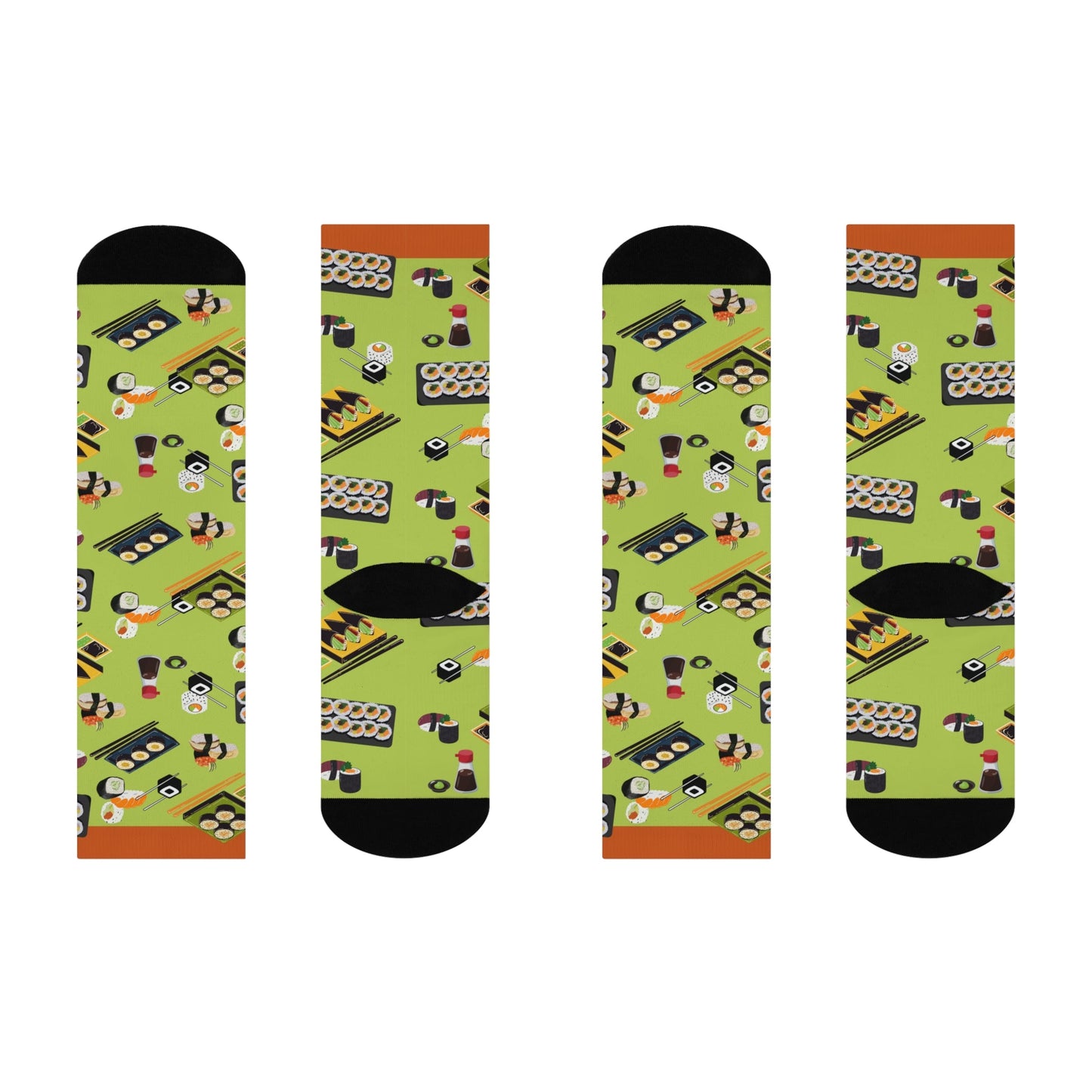 Sushi Socks Roe Unisex Adult Stretchy Mid Calf Original Atlas Wanderlust