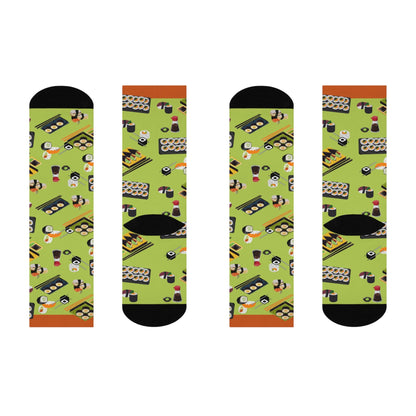 Sushi Socks Roe Unisex Adult Stretchy Mid Calf Original Atlas Wanderlust