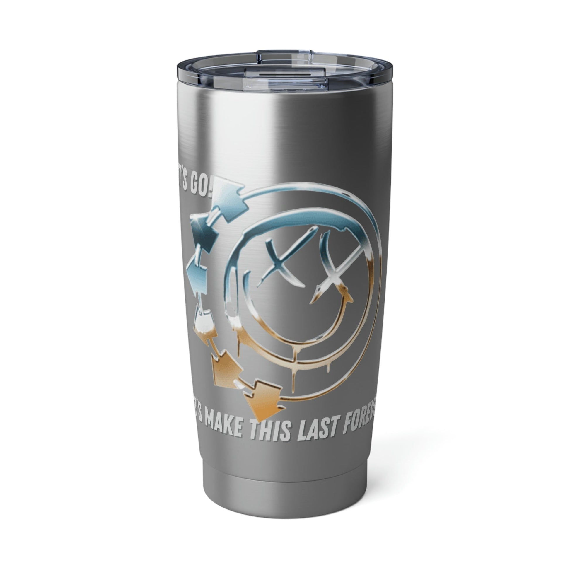 Blink 182 Tumbler – Punk Rock Smiley Face Design Atlas Wanderlust
