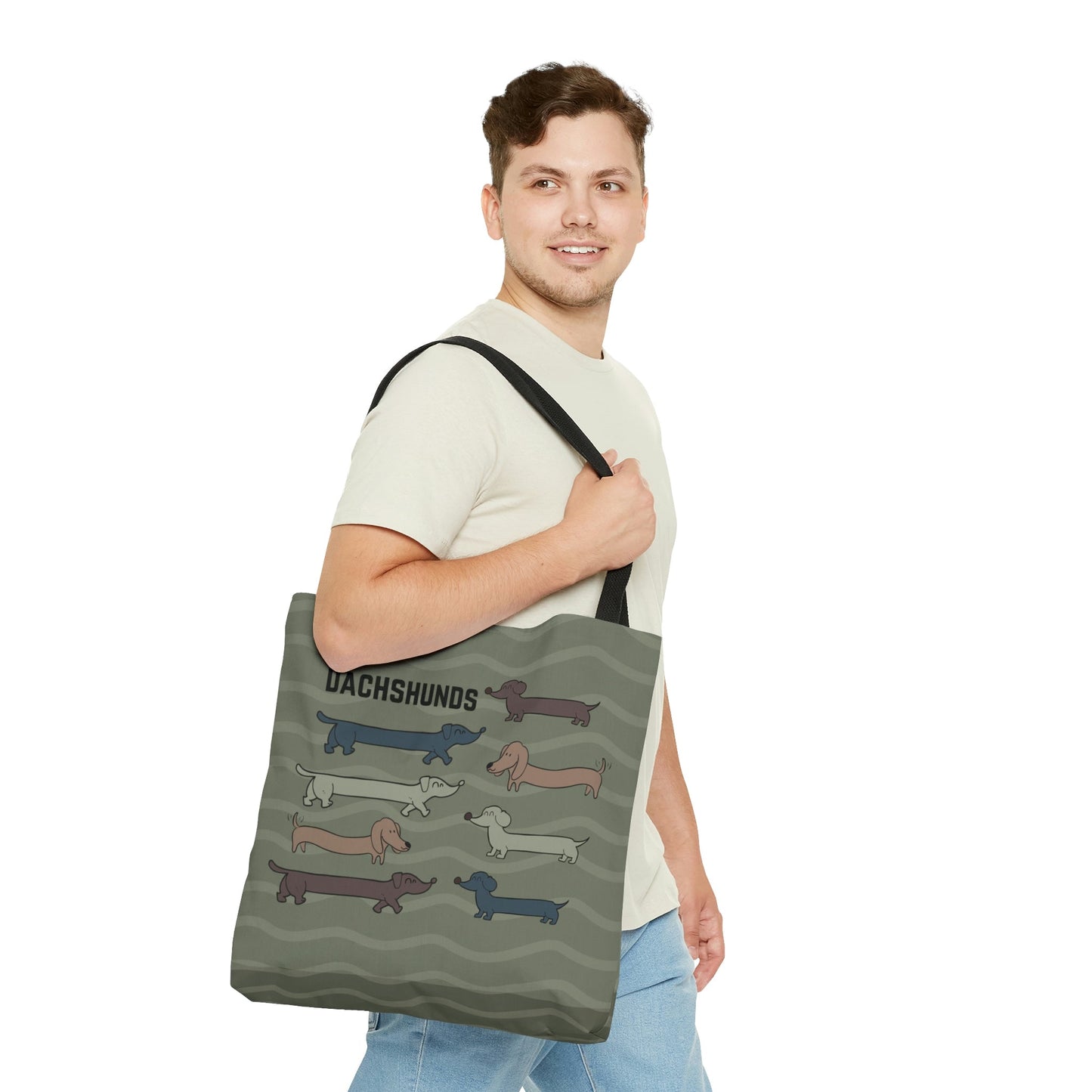 Dachshund Tote, Houndogs Atlas Wanderlust