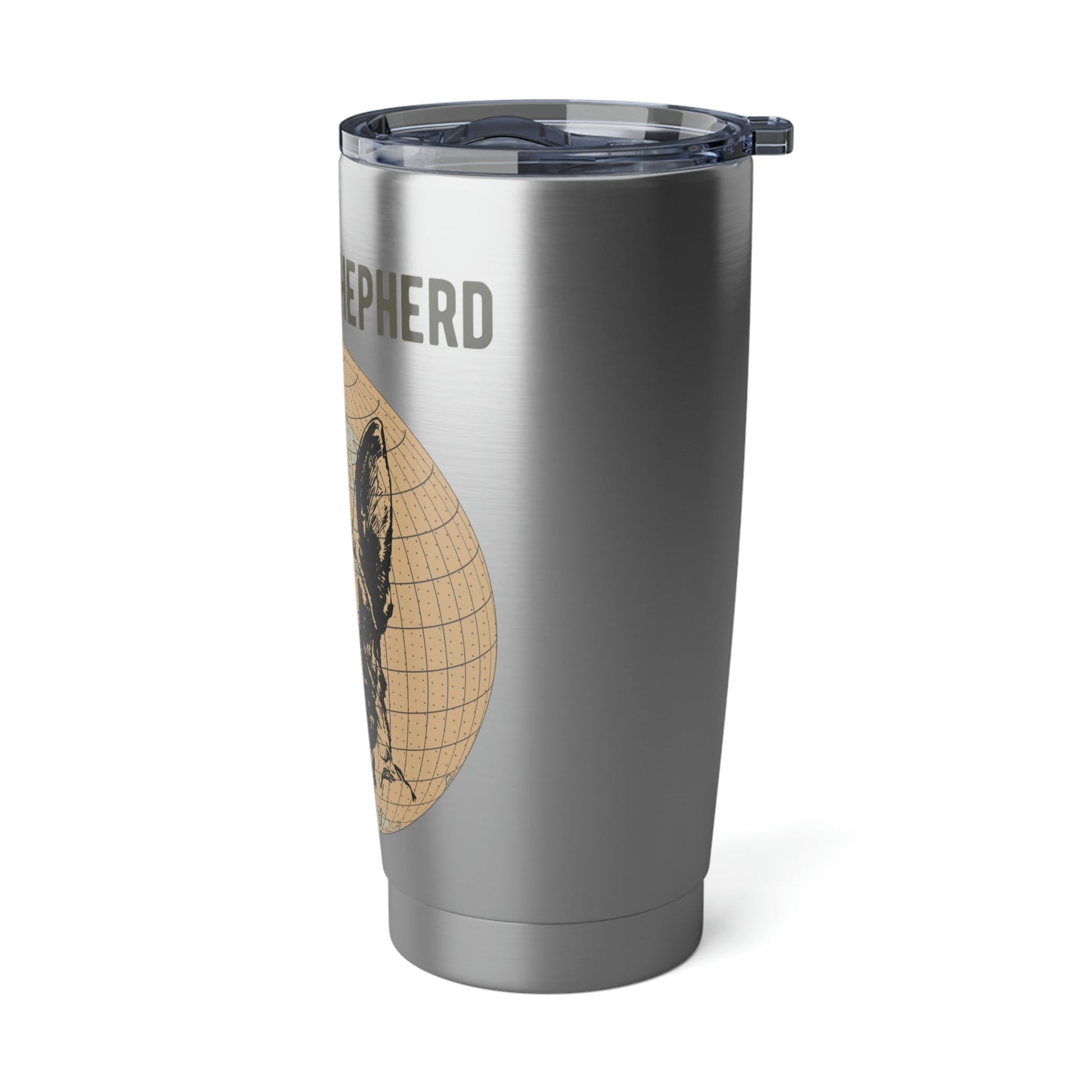 German Shepherd Tumbler, Old-World Map, 20 oz Stainless Steel Atlas Wanderlust