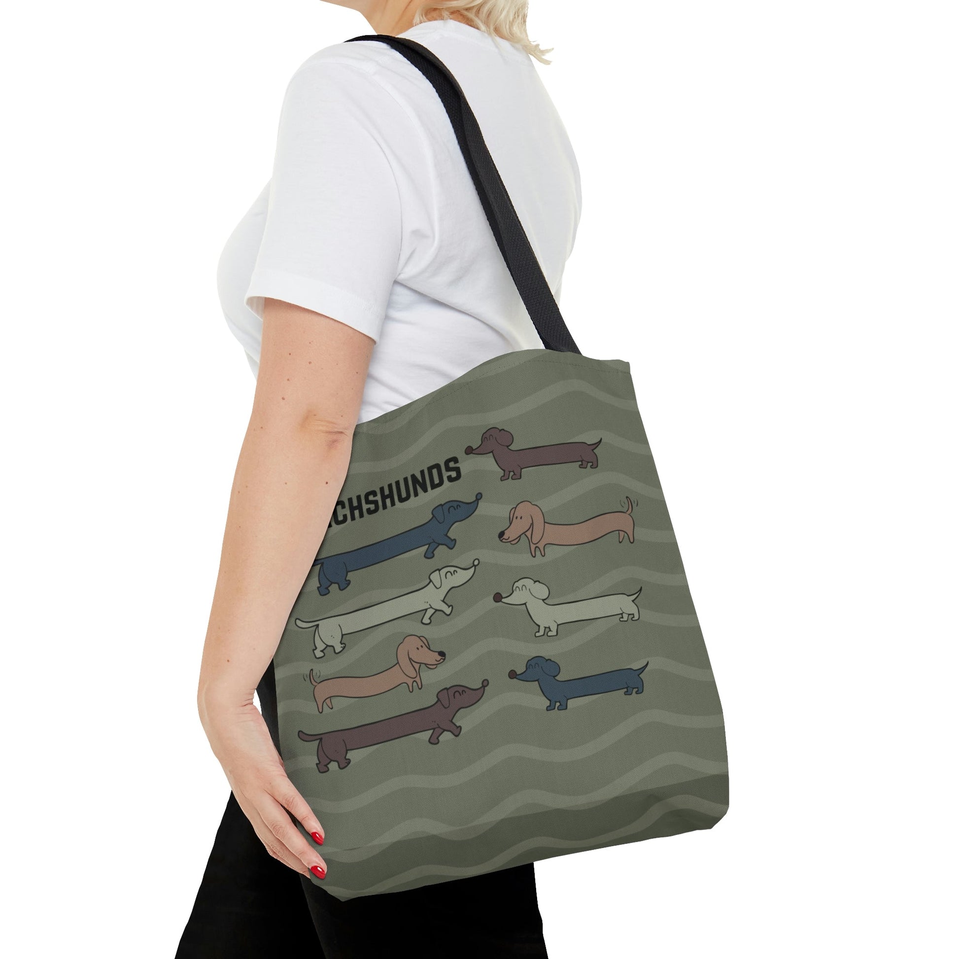Dachshund Tote, Houndogs Atlas Wanderlust