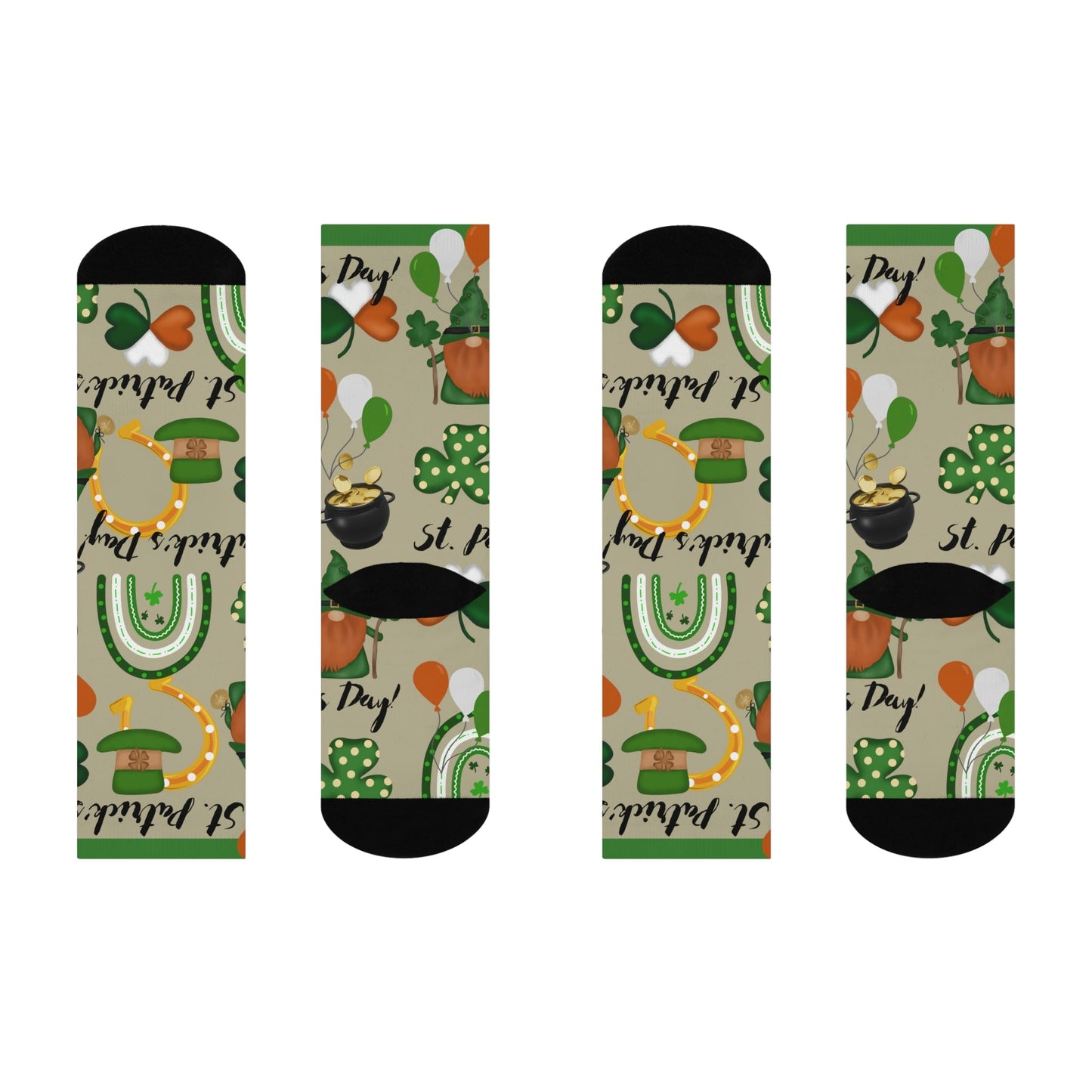 Ireland Socks St Patty’s Day Unisex Adult Stretchy Mid Calf Original Atlas Wanderlust