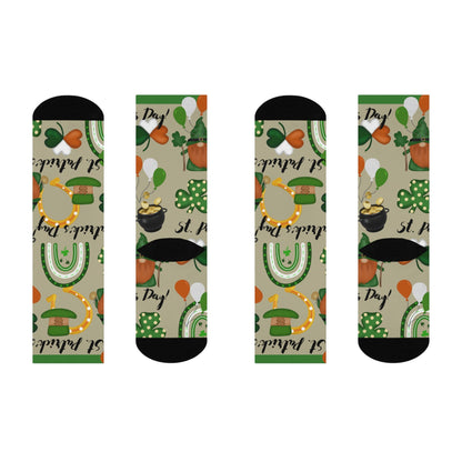 Ireland Socks St Patty’s Day Unisex Adult Stretchy Mid Calf Original Atlas Wanderlust