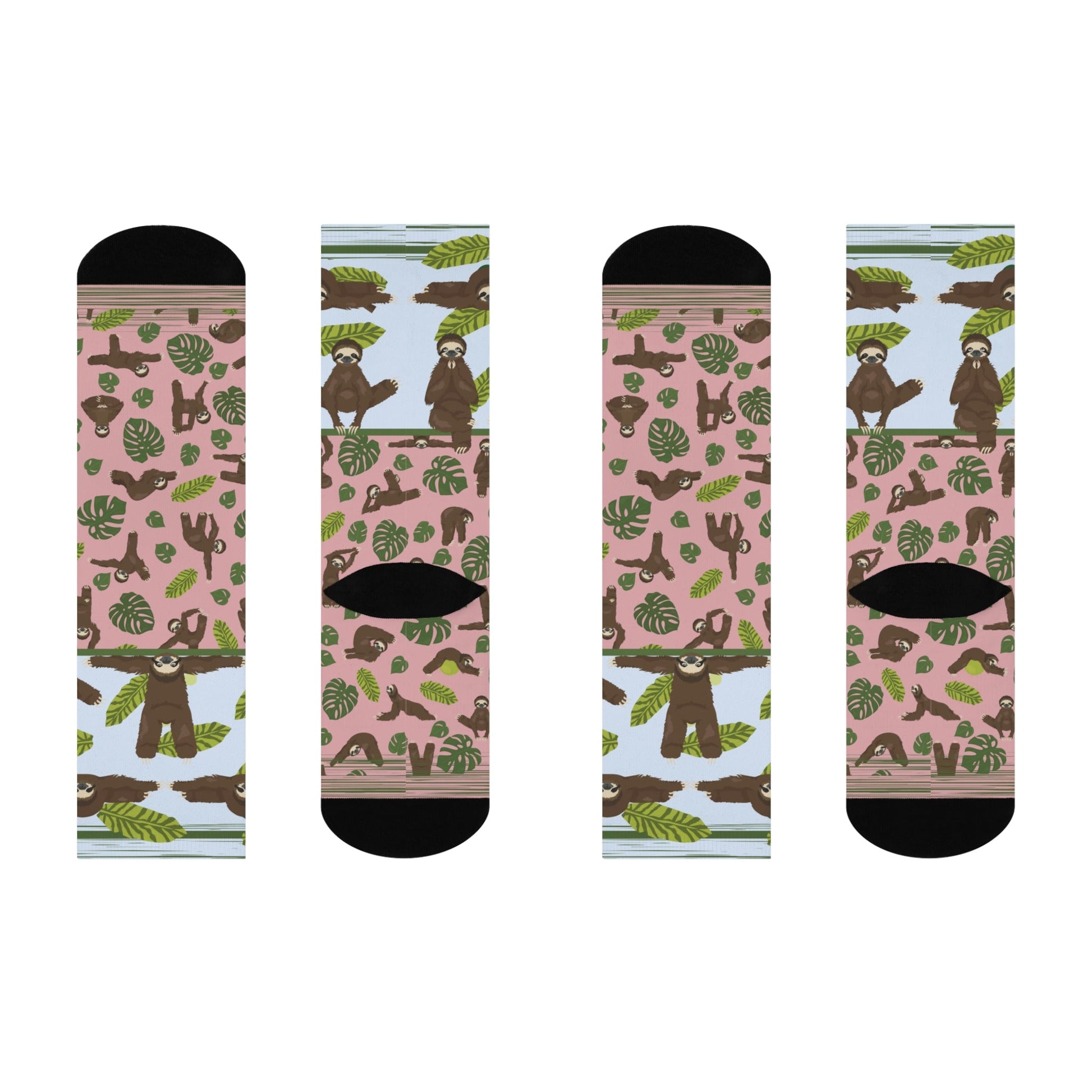 Sloths in Motion= Slotion Socks! Unisex Adult Stretchy Mid Calf Original Atlas Wanderlust