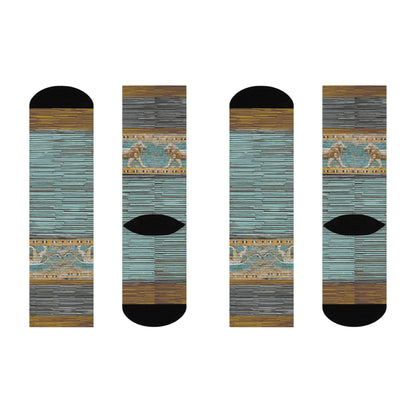 Lion Socks Antiquity Unisex Adult Stretchy Mid Calf Original Atlas Wanderlust